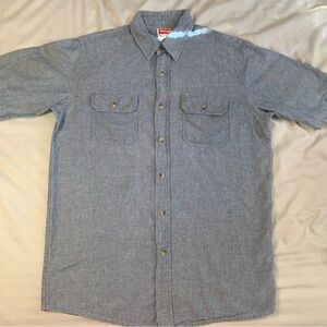 Wrangler Men's Blue Casual Button-Down Shirt